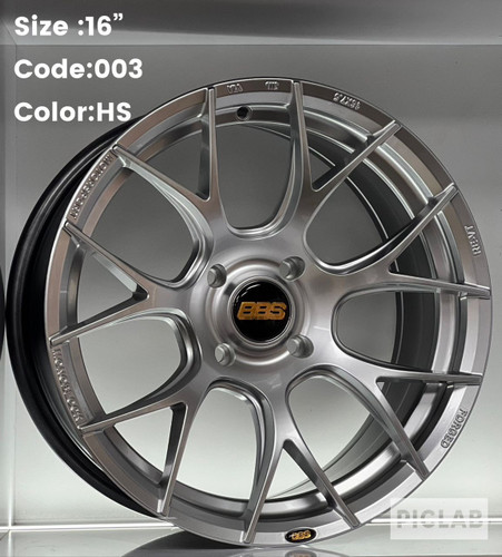 رینگ اسپرت خارجی 16 اینچ 003 طرح BBS رخ تراش نقرهای